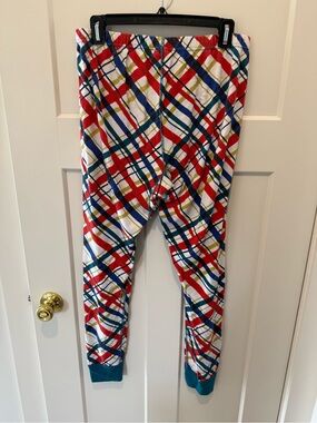 Hanna Andersson Plaid Pajama Pants in Red, Blue, Yellow, Green, White